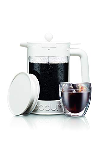 Bodum Bean Cold Brew Coffee Maker, 51 Oz, Bright White