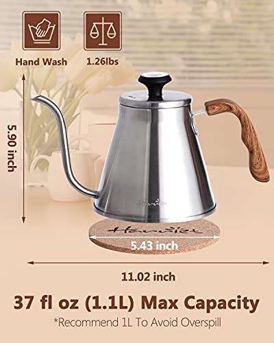 Harriet Gooseneck Kettle Pour Over Kettle with Built-in Thermometer