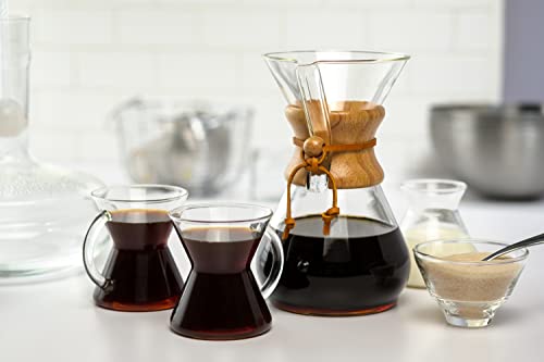 Ensemble de crème et de sucre en verre soufflé à la main CHEMEX