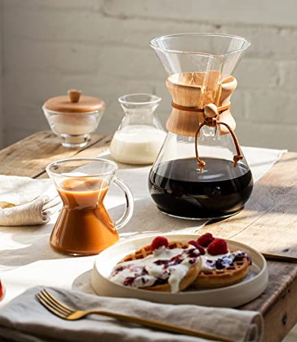 CHEMEX Hand Blown Glass Cream and Sugar Set