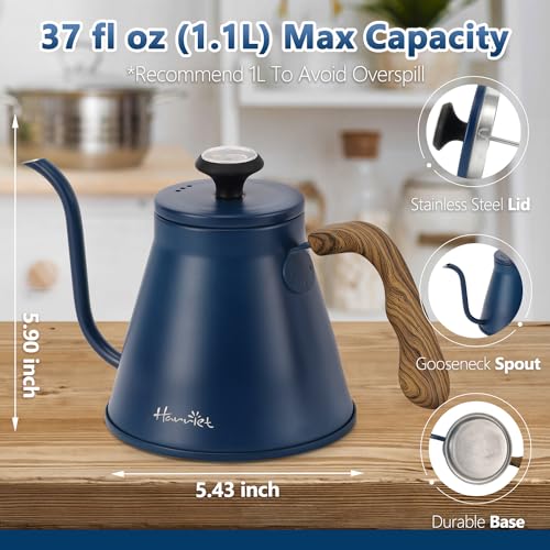 Harriet Gooseneck Kettle Pour Over Kettle with Built-in Thermometer