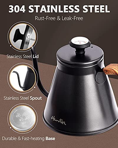 Harriet Gooseneck Kettle Pour Over Kettle with Built-in Thermometer