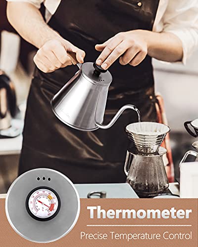 Harriet Gooseneck Kettle Pour Over Kettle with Built-in Thermometer