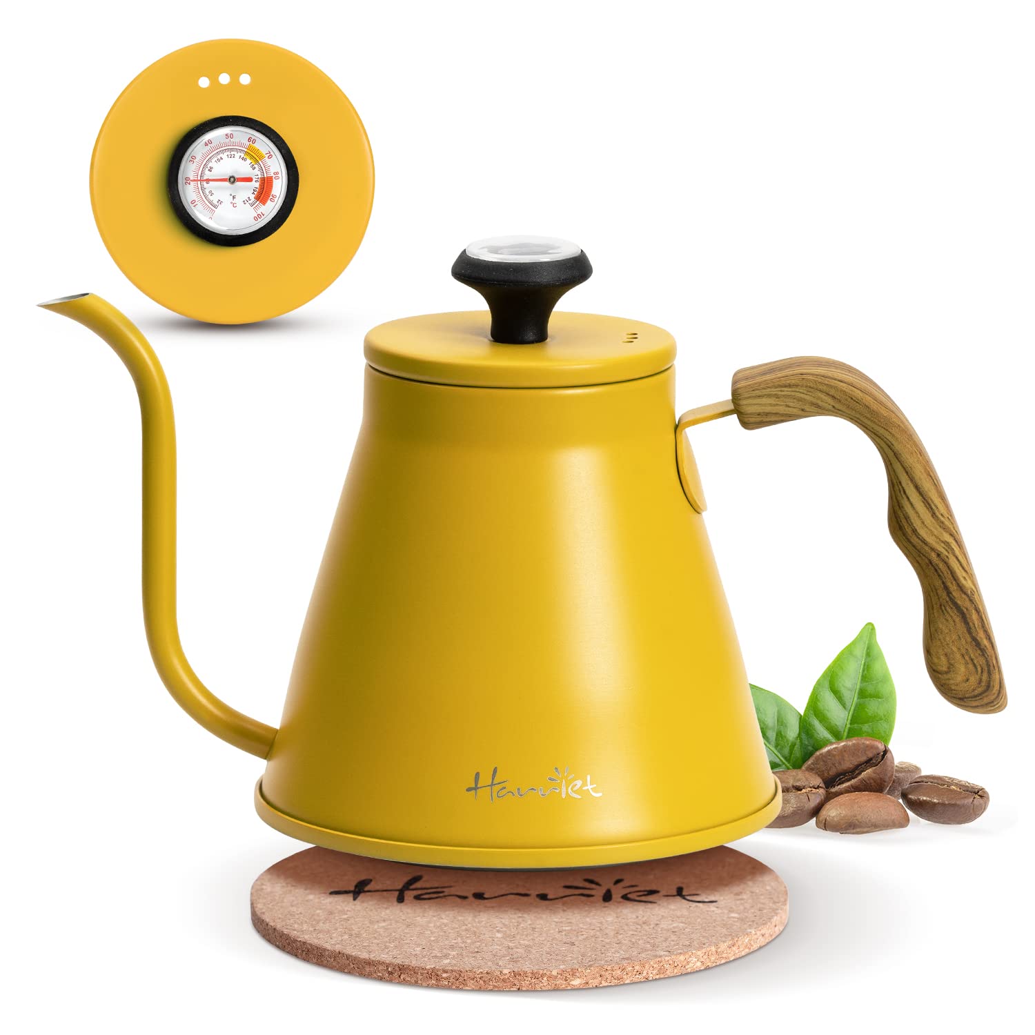 Harriet Gooseneck Kettle Pour Over Kettle with Built-in Thermometer