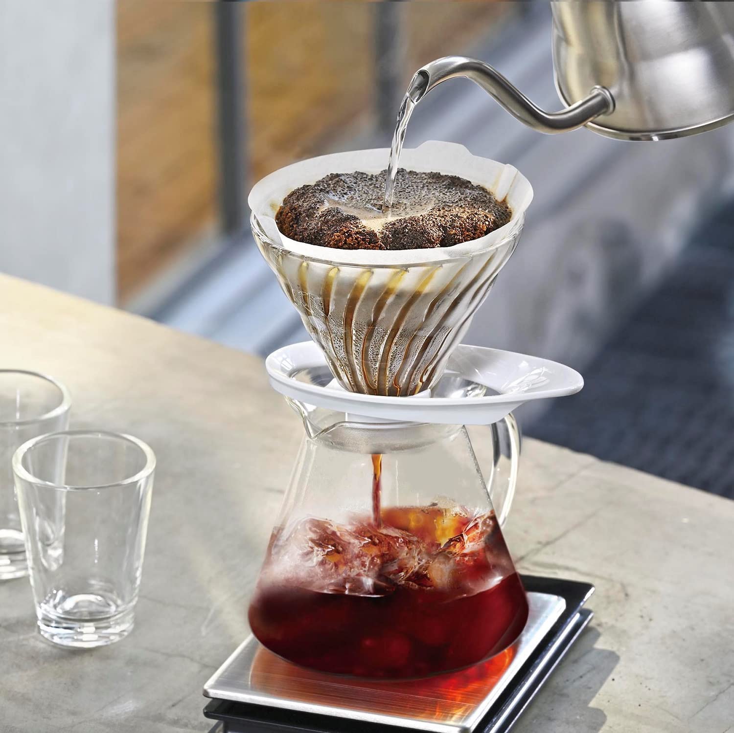 Hario V60 Plastic Pour-Over Coffee Dripper from Elephas Coffee