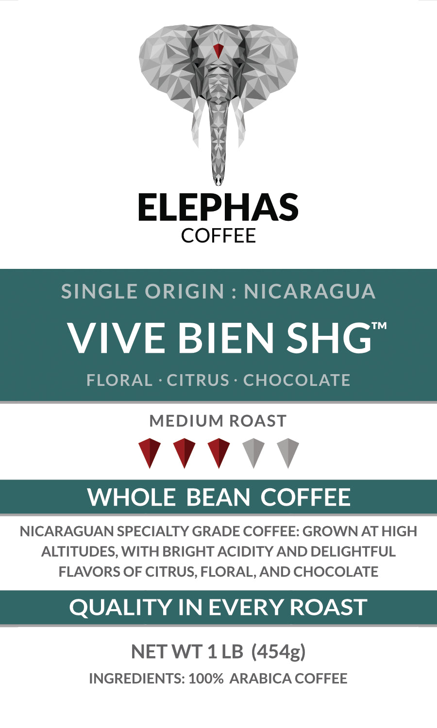 VIVE BIEN SHG Nicaragua Single Origin Coffee