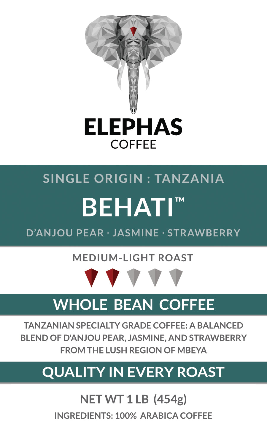 BEHATI Tanzania Single Origin Coffee