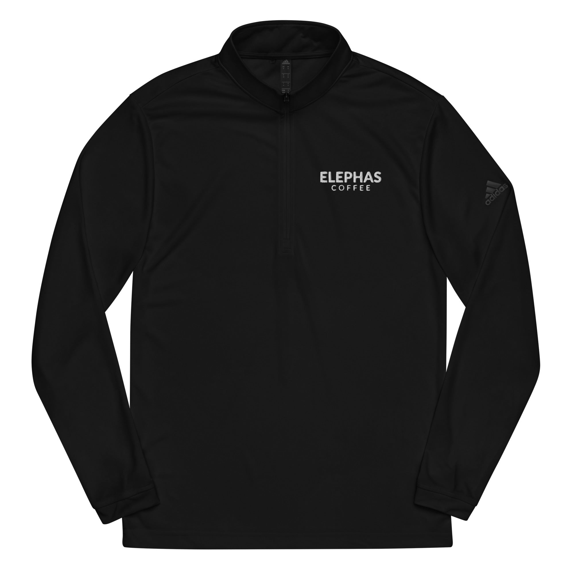 Elephas Coffee Adidas Quarter Zip Pullover- Black