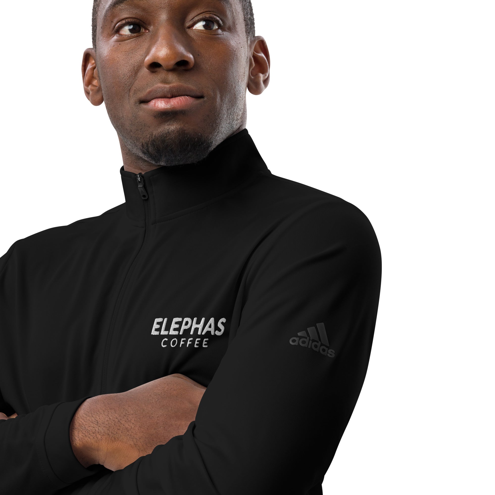 Elephas Coffee Adidas Quarter Zip Pullover- Black