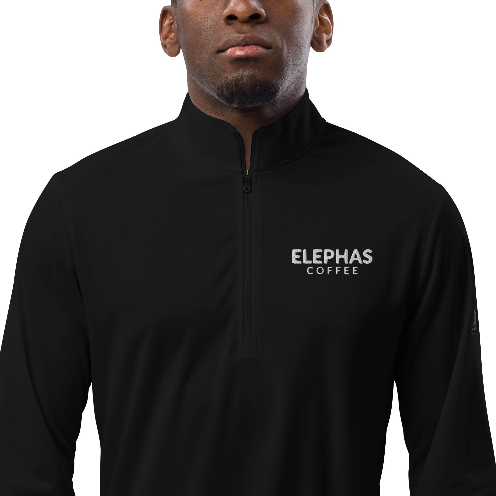 Elephas Coffee Adidas Quarter Zip Pullover- Black