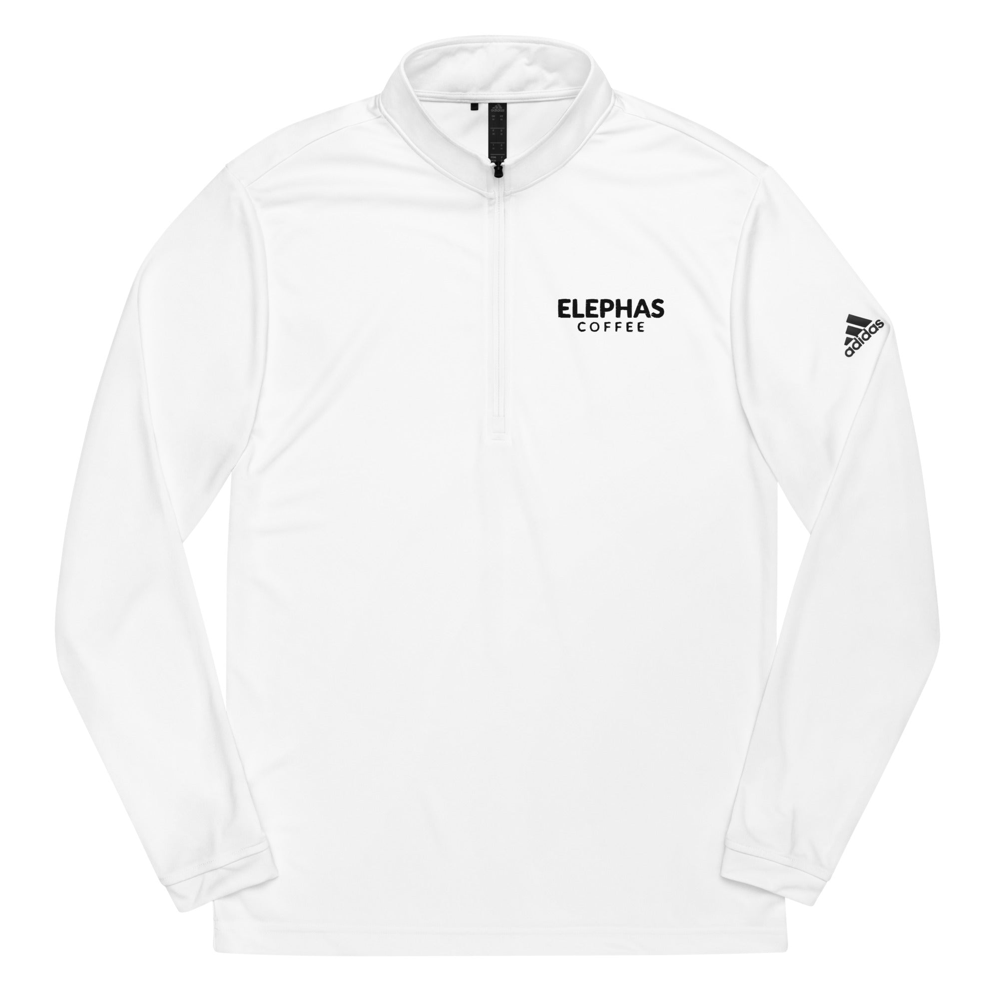 Elephas Coffee Adidas Quarter Zip Pullover - White