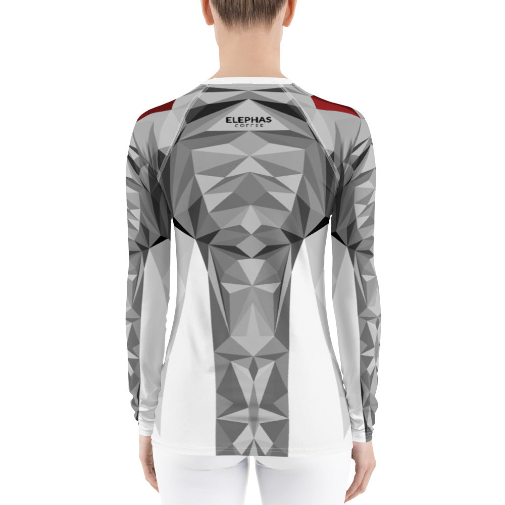 Le Rashguard à imprimé intégral Elephas pour femme