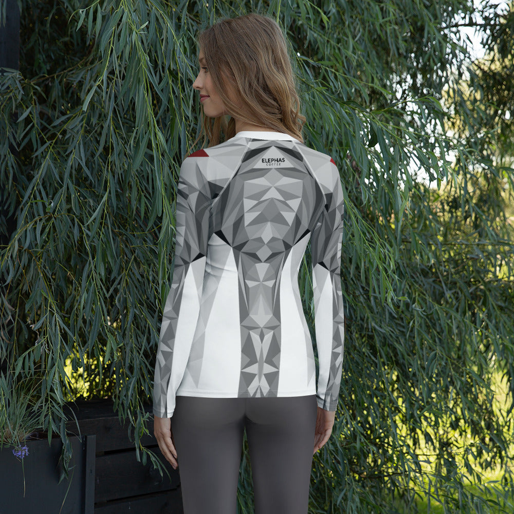 Le Rashguard à imprimé intégral Elephas pour femme