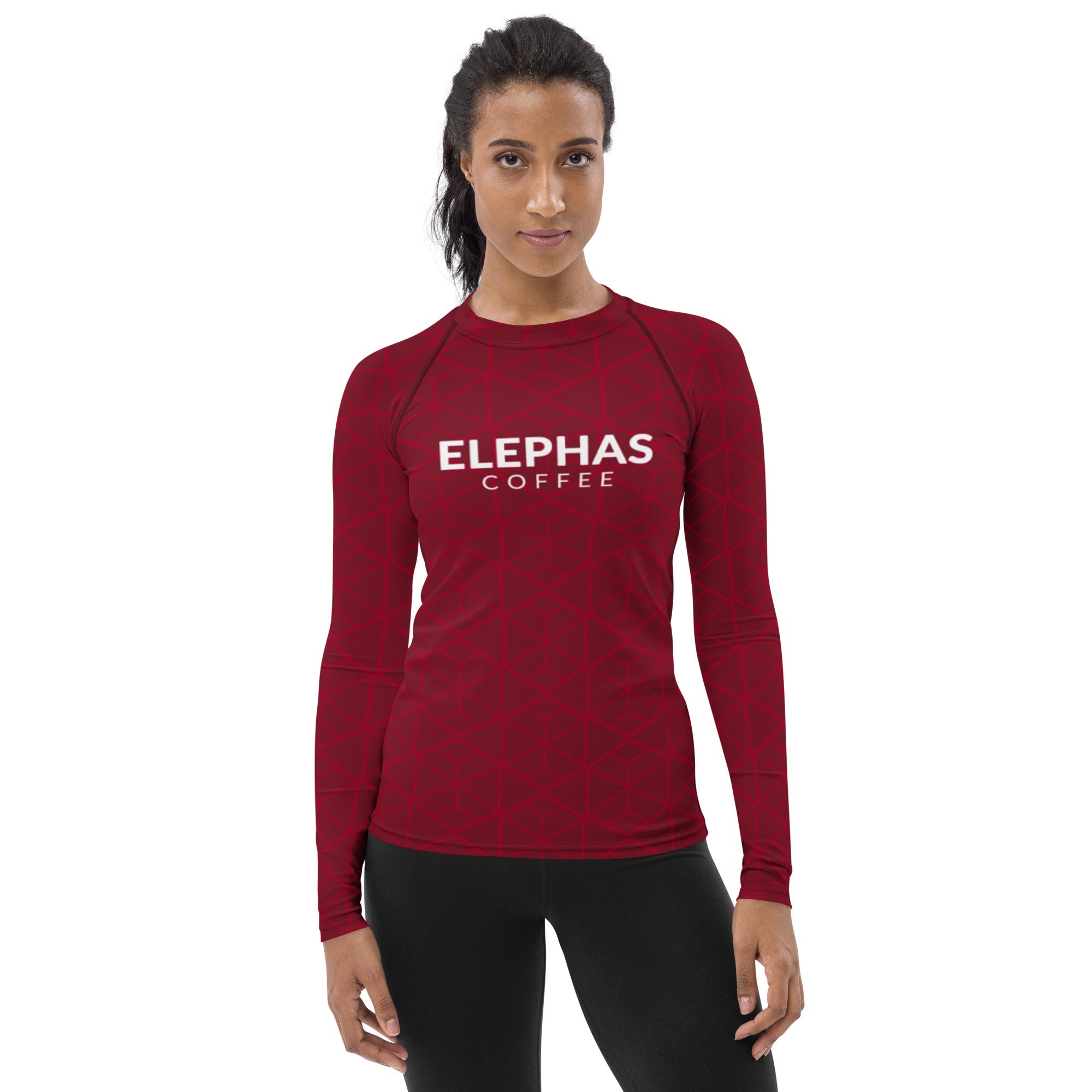 Elephas Coffee All Caps Rash Guard For Women