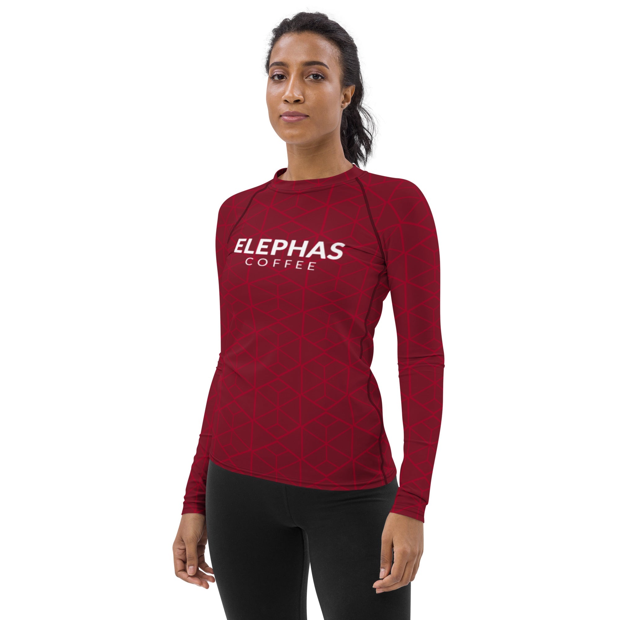 Elephas Coffee All Caps Rash Guard For Women