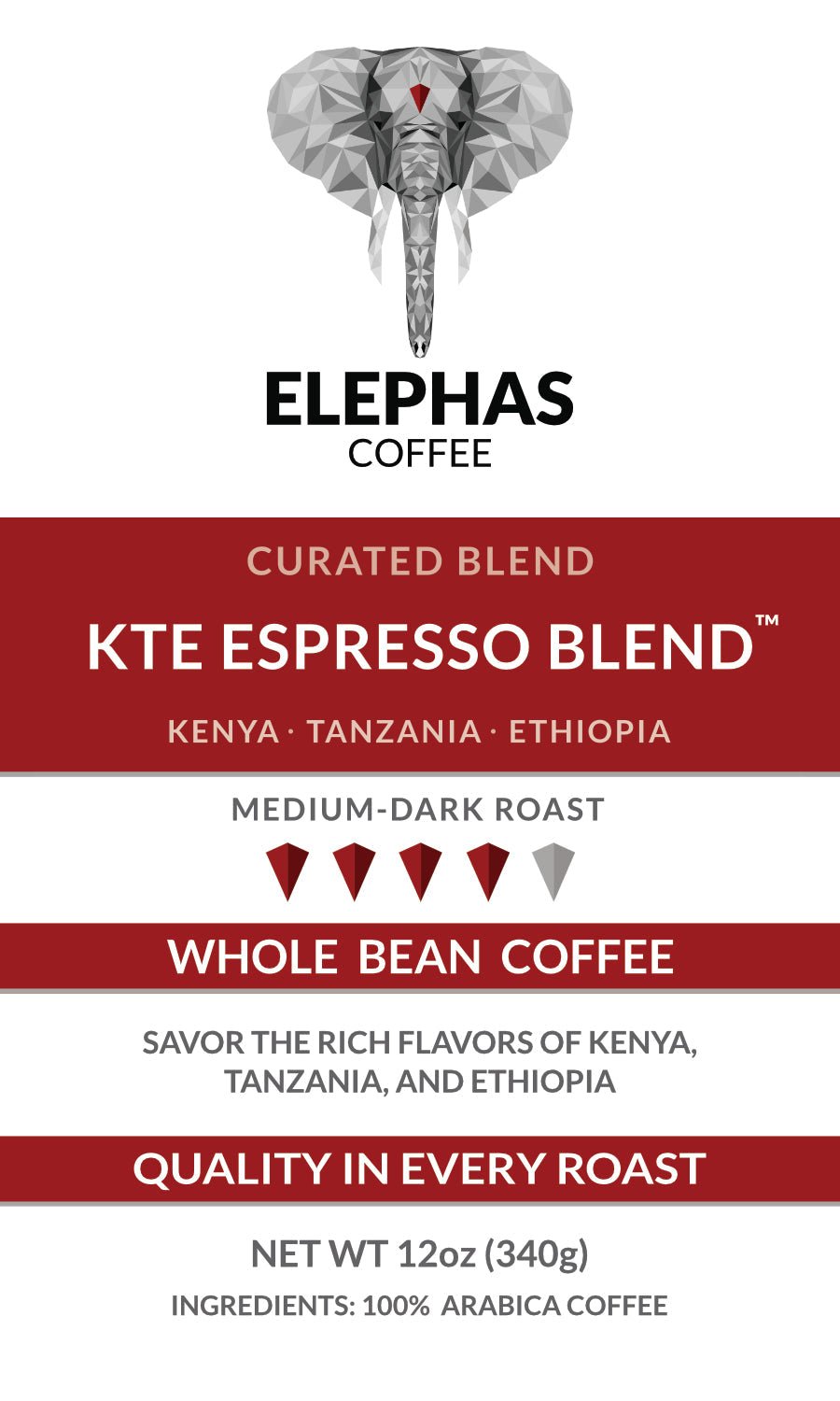 KTE Espresso Blend - Curated Coffee Blend - Subscriber Exclusive - Elephas Coffee®