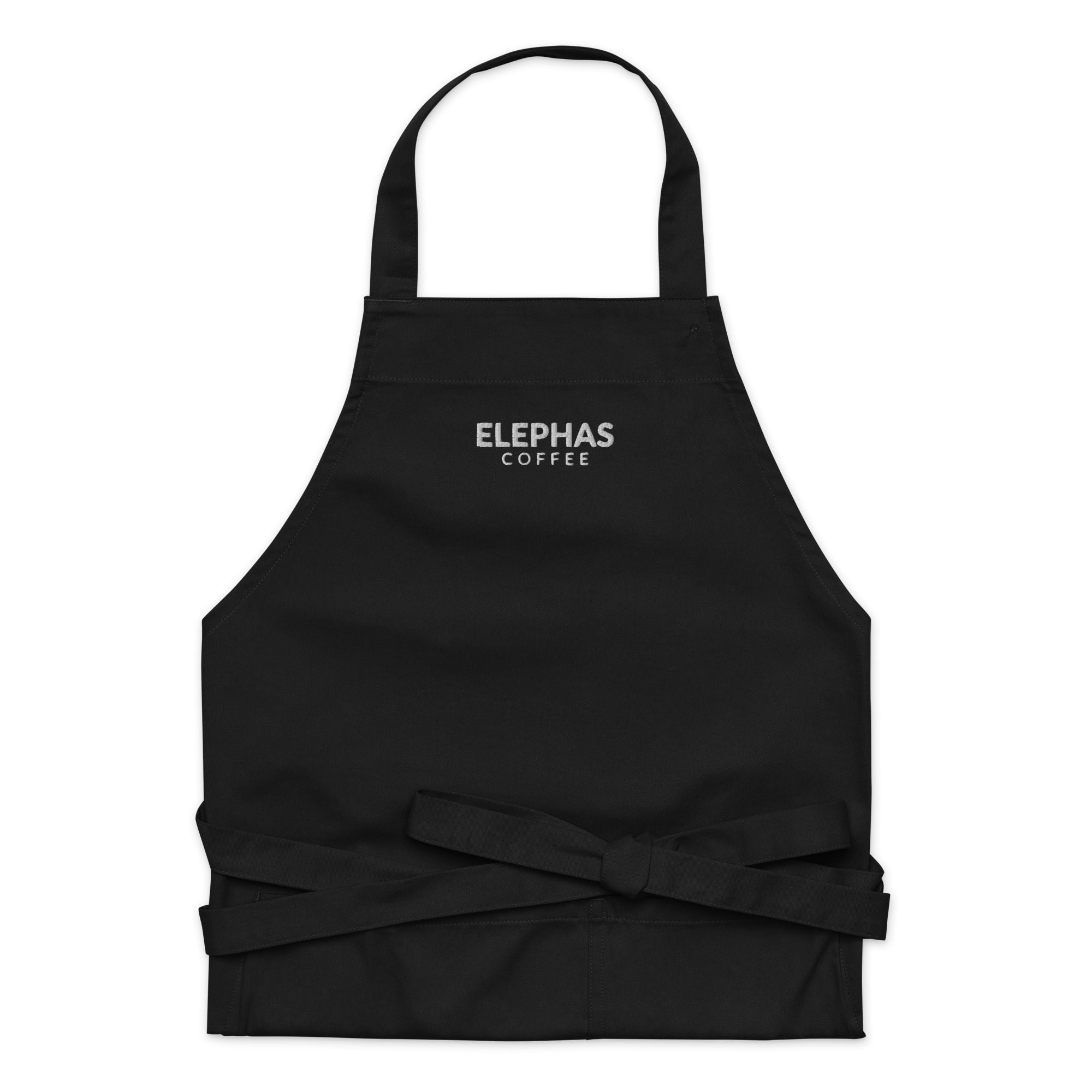 Elephas Coffee - All Caps - Organic Cotton Apron - Black