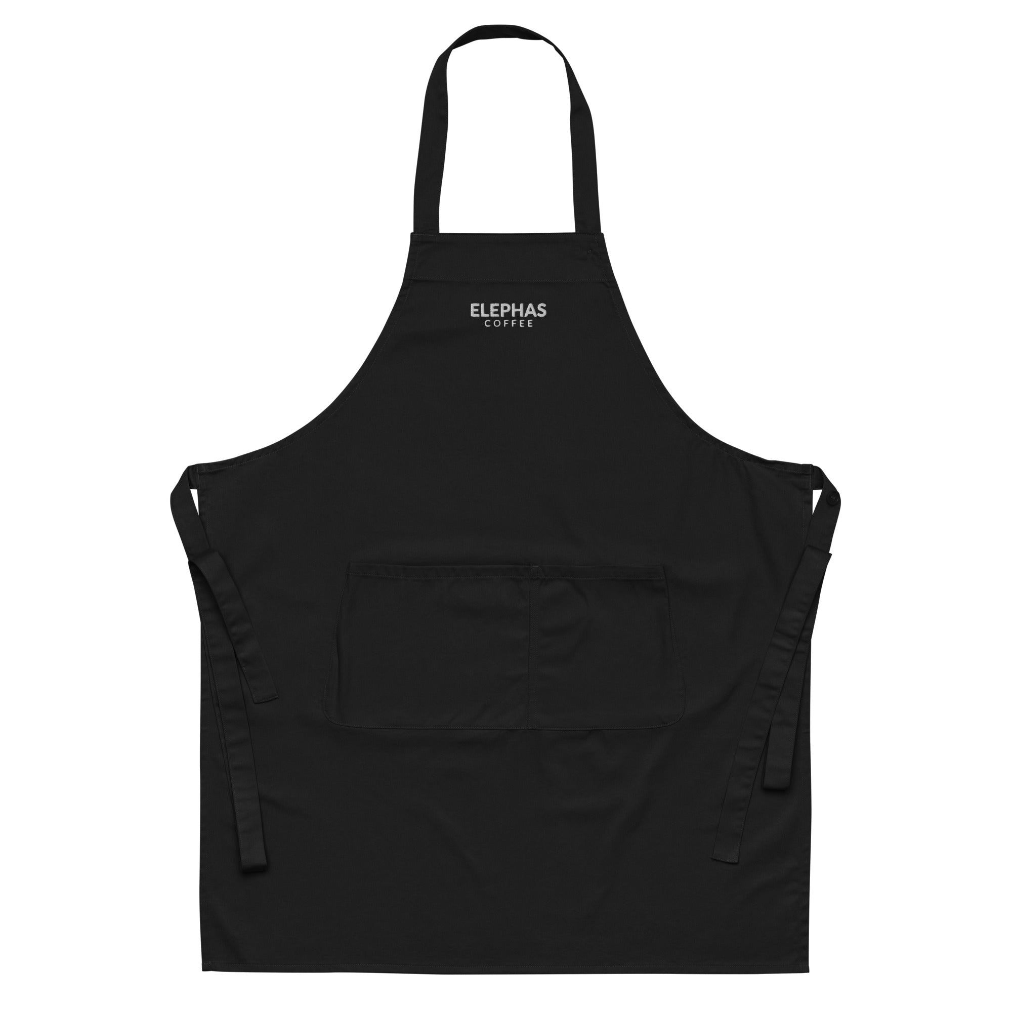 Elephas Coffee - All Caps - Organic Cotton Apron - Black