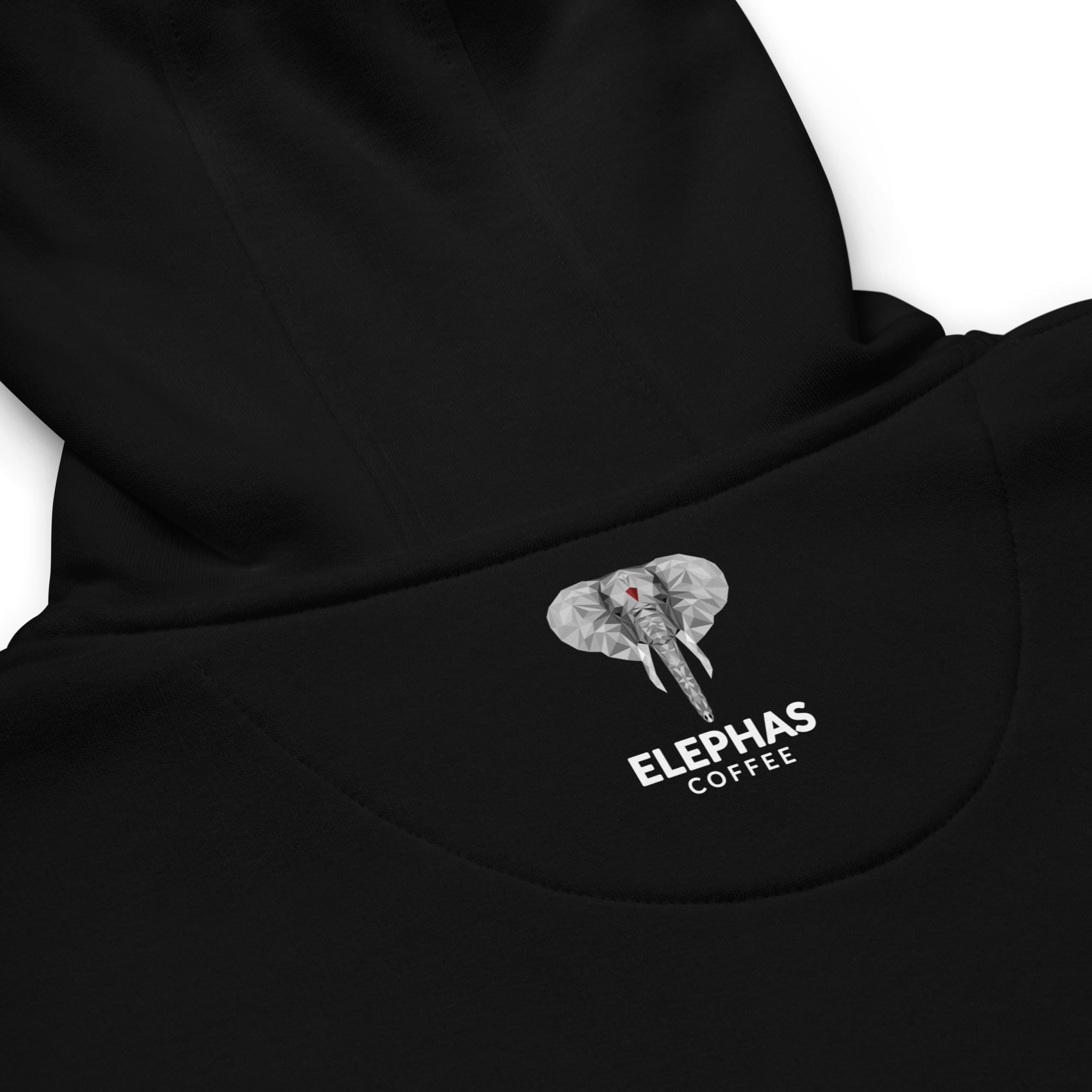 Sweat à capuche unisexe écologique haut de gamme Elephas - Noir