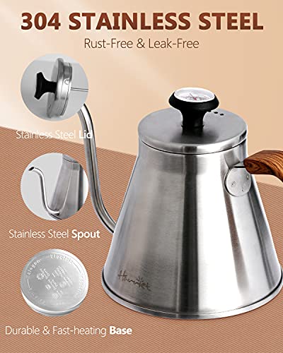 Harriet Gooseneck Kettle Pour Over Kettle with Built-in Thermometer